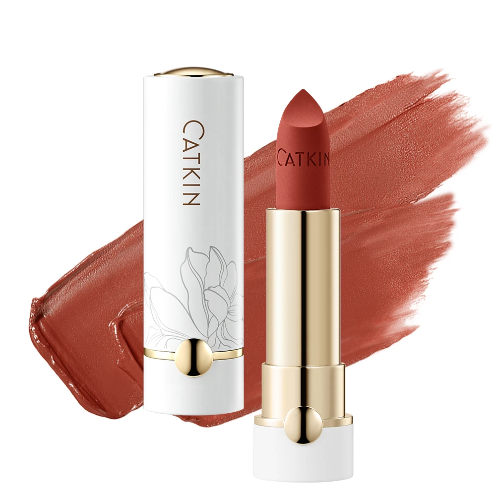 

CATKIN Makeup Ice Blossom Matte Lipstick, Hydrating and Creamy Texture Lipstick,Long Lasting