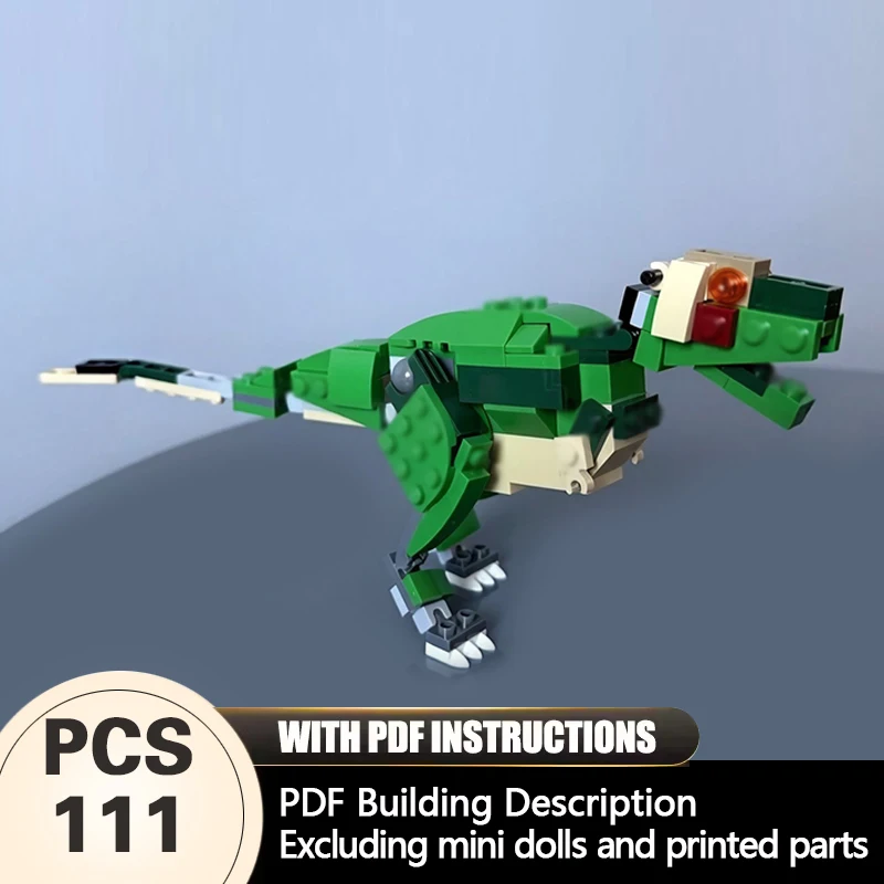 

Creators Animal Series Model MOC Building Bricks Green Dinosaur Modular Technology Gifts Holiday Assemble Children Toys Suit