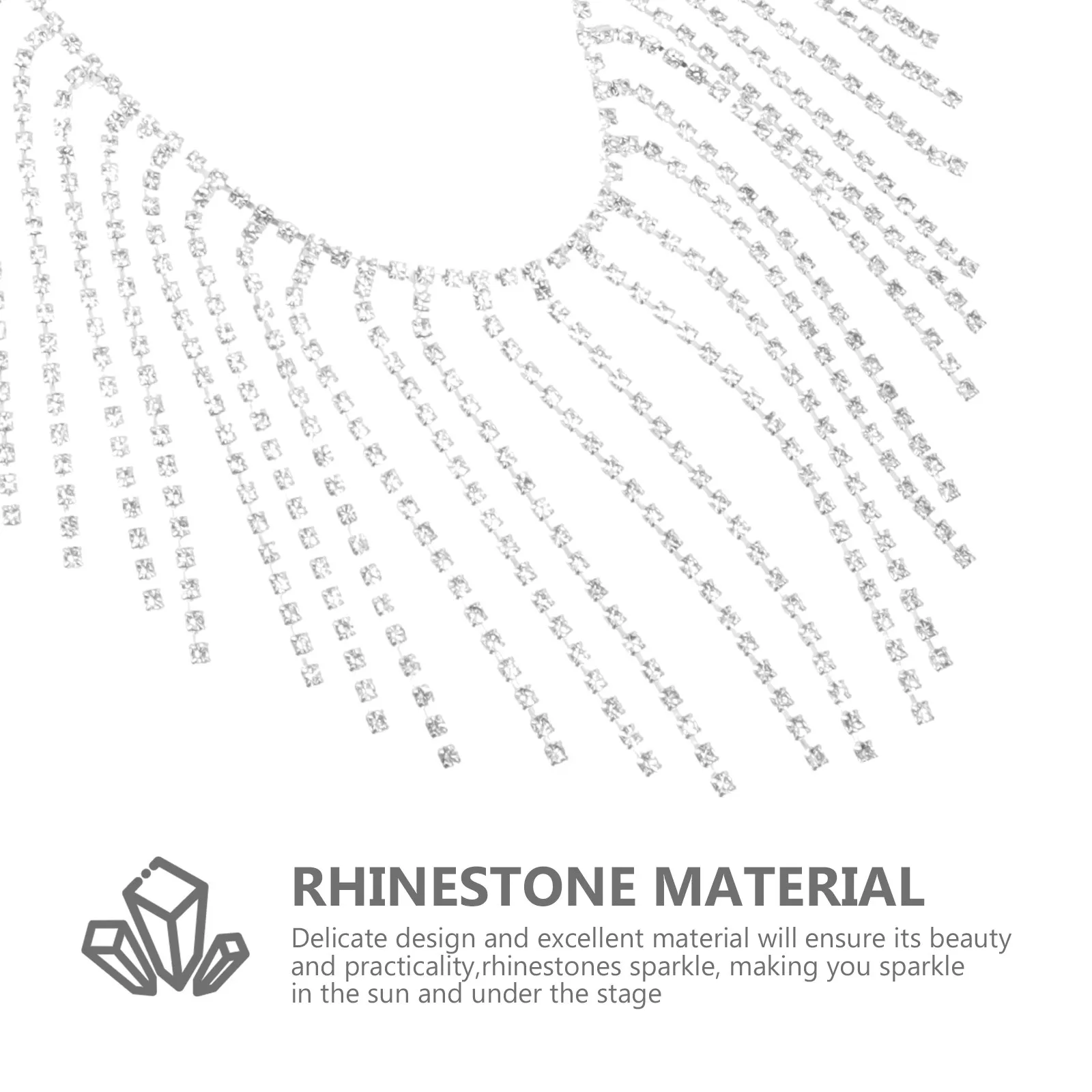 

1Pcs Rhinestone Chain Decorative Sparkling DIY Sewing Trim Clothing Applique Embroidery Handcraft Rhinestone Trim for Wedding