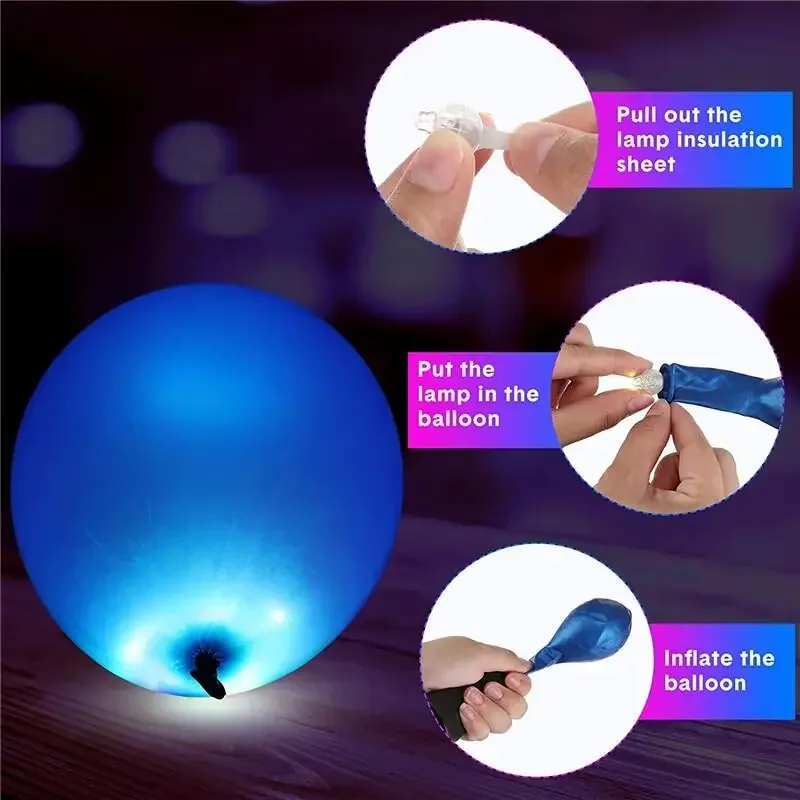 10pcs LED Balloon Light Mini Round Balls Lights Waterproof Tiny Luminous Ball Light Long Standby Time Lights Flash Ball Lamp