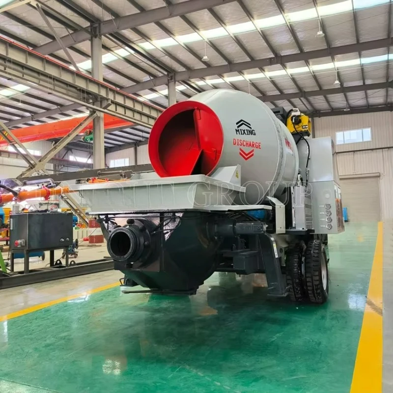 Customized Mobile Integrated Concrete Mixing Pump High-Quality Drum Type Concrete Mixing And Conveying Pump Construction Machine