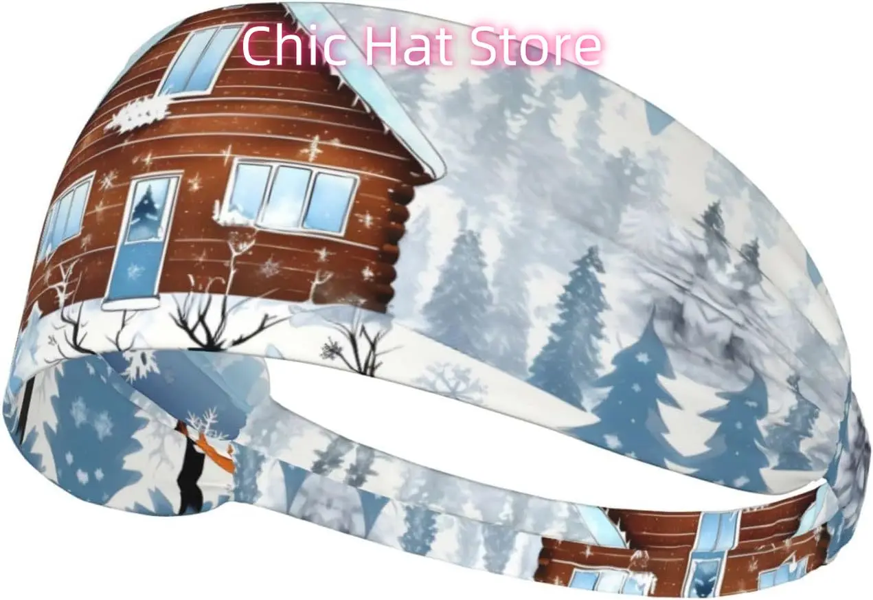 

Winter Fawn Elastic Exercise Headband, Fitness Exercise Yoga Cycling Headband, Outdoor Sports Elastic Sweat-Absorbing Headband,