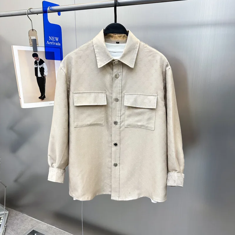 

Faionable Letter Embroidery Casual Collar Workwear irt Trendy Youth High Street Bird Pink Spring Long Sve Loose Fit irt