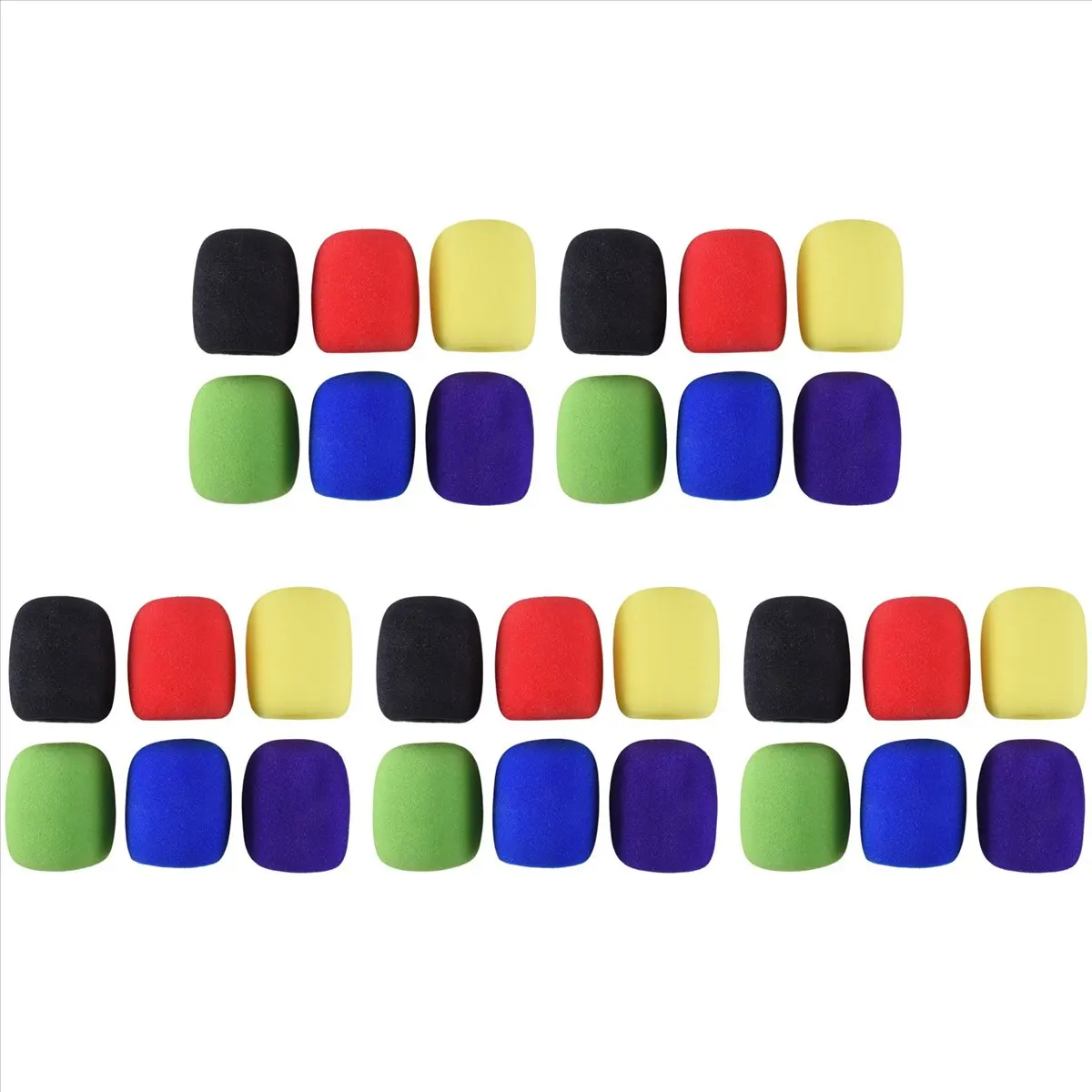 Y353A HOT  30 Pack Thick Handheld Stage Microphone Windscreen Foam Cover Karaoke DJ (12 Color)