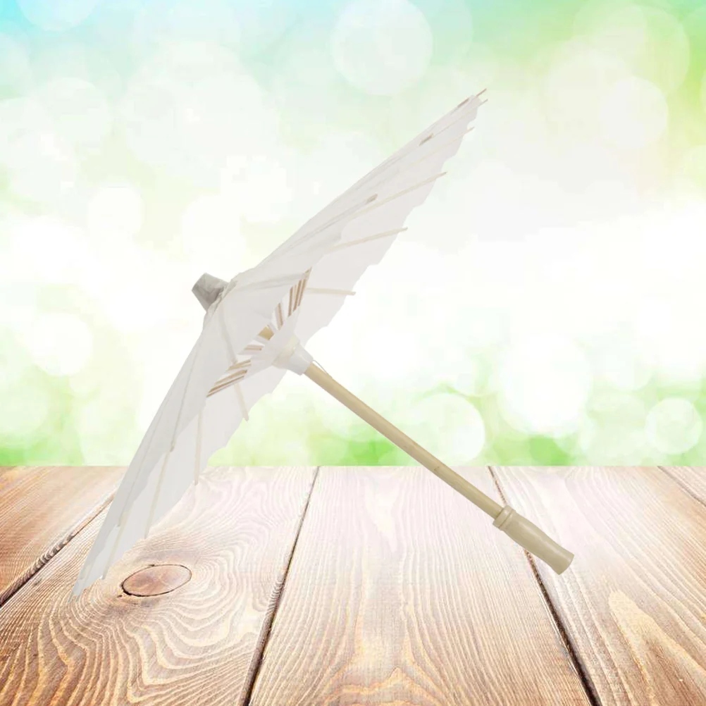 

4 Pcs Clear Umbrella Umbrellas for Rain Women White Parasol Wedding Small Bride