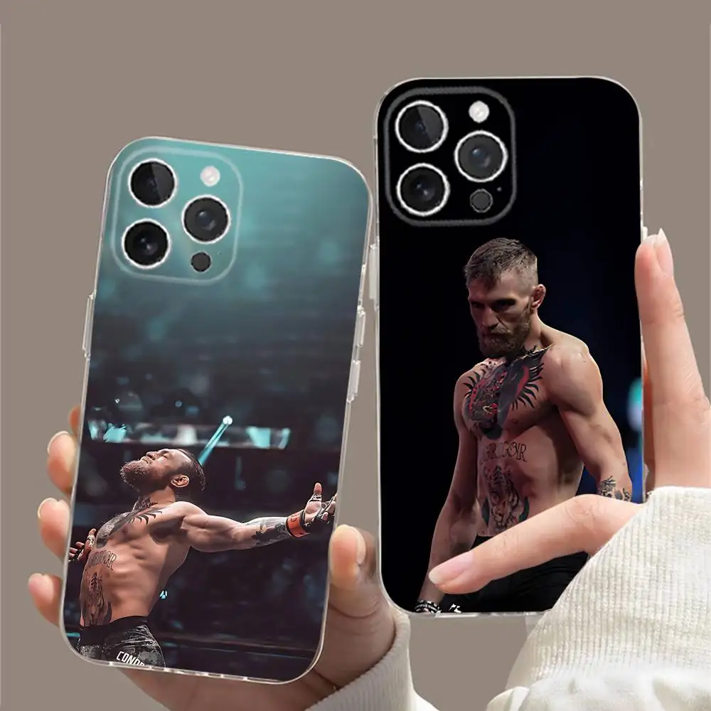 C-Conor M-McGregor Clear Phone Case For iPhone17 16 15  14 13 12 11  Pro ProMax Mini  Plus