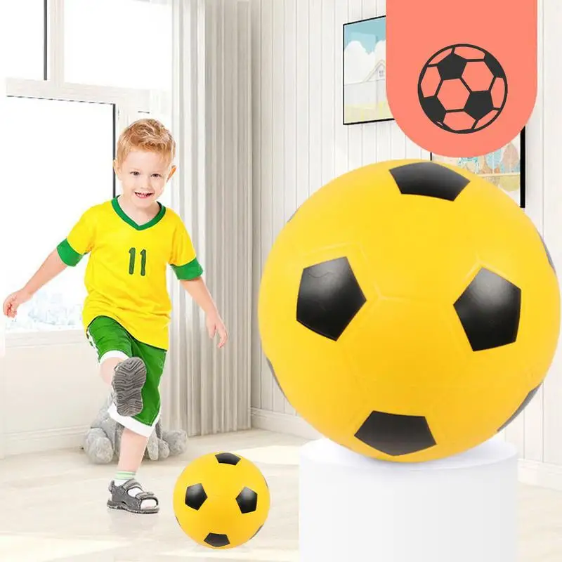 Silent Football Squeezable Mute Bouncing Basketball Indoor Silent Soccer Ball PVC Football 21cm Bounce Football Sports Games