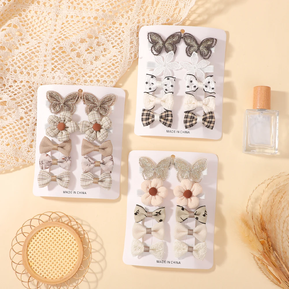 

10 шт./компл., детские заколки для волос с цветами, модные очаровательные головные уборы, украшения для волос для девочек, милые заколки, аксессуары для волос