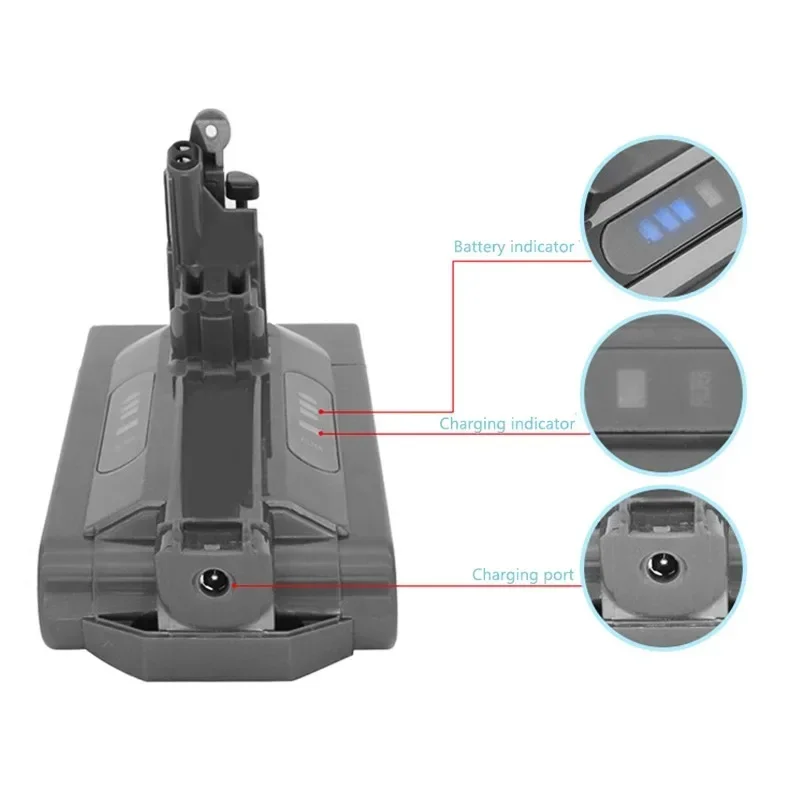 

Аккумулятор для Dyson V10, V10 Animal, Absolute, Fluffy, для беспроводных пылесосов, замена, 25.2В, 6000мАч-10500мАч, батарея DYSON V10