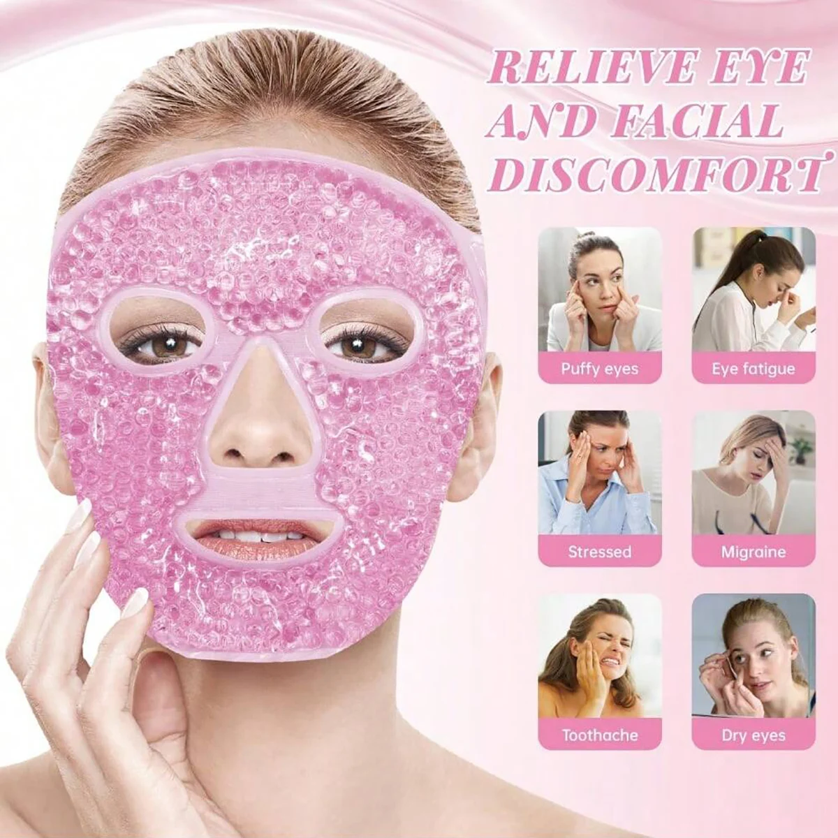 

Face and Eye Facial Mask Ice Bag - Reduce Puffiness and Dark Circles Recovery Tool After Gel Cold and Hot Compress Cosmetology