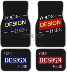 Custom Car Floor Mat Personalized Fit Car Mats with Your Customized Image Name Text 4 Pieces Set Soft  Non Slip Automotive