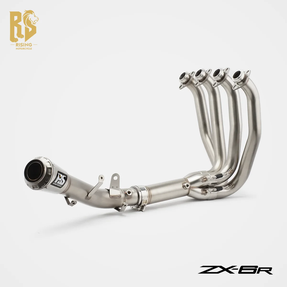 RS For Kawasaki Ninja ZX6R NEW636 Escape Slip On Front Tube Link Pipe Connect Original Full Motorcycle Exhaust System 2013-2026