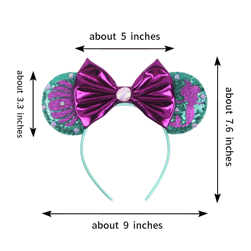 2024 Disney Mickey Ears Headband Sequins 5\