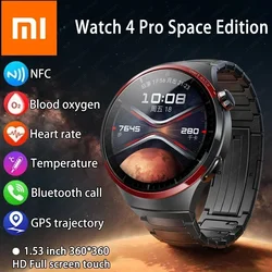 Xiaomi Orologio 4 PRO Astuto Della Vigilanza Per GT4 Pro AMOLED HD Schermo Chiamata Bluetooth GPS NFC Frequenza Cardiaca Sport SmartWatch Uomo 2024 Nuovo