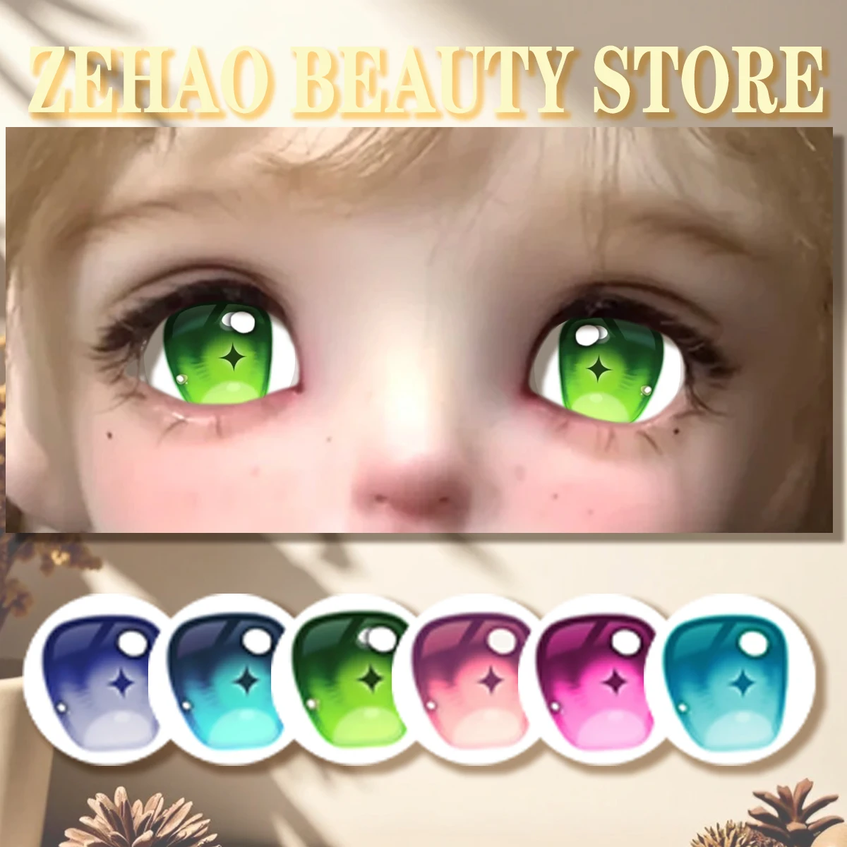 Large Pupil Eyes Blyth BJD Doll Round Glass Eye Chips 12pcs Cabochon 10MM-40MM Handmade Drop Glue Eye Pupil Girl Toy DIY JD008