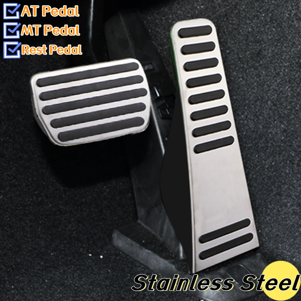 For Volvo XC60 XC90 S90 V90 2018 2019 2020 Stainless Steel Car Accelerator Fuel Pedal Brake Foot Rest Pedals Cover Accessories