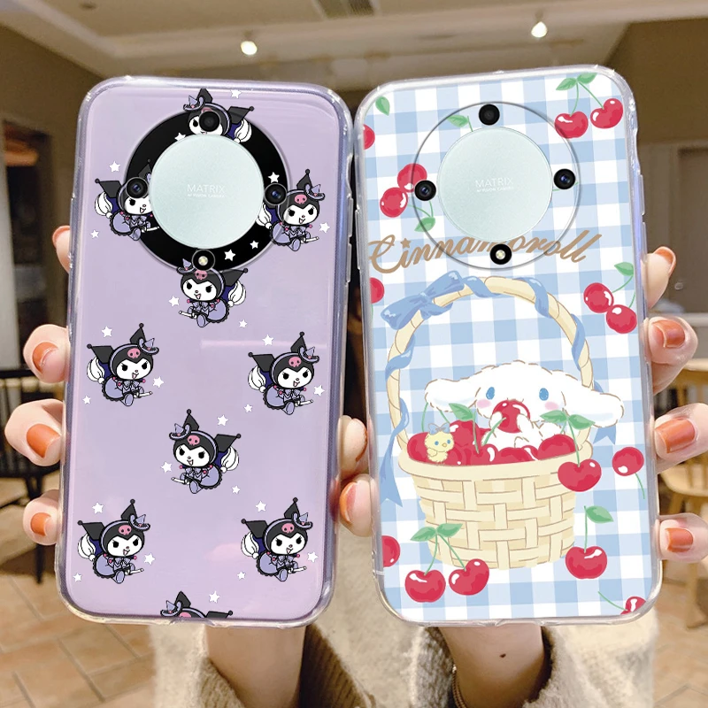 For Honor X9a Case Magic5 Lite 5G Protective Cartoon Sanrio Transparent Soft TPU Silicone Funda For Honor X 9A Magic 5 Lite 2023