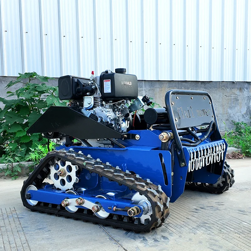 カスタマイズ可能な遠隔操作式芝刈り機クローラー、遠隔操作式果樹園芝生除草機、河川堤防斜面芝刈り機、荒地用