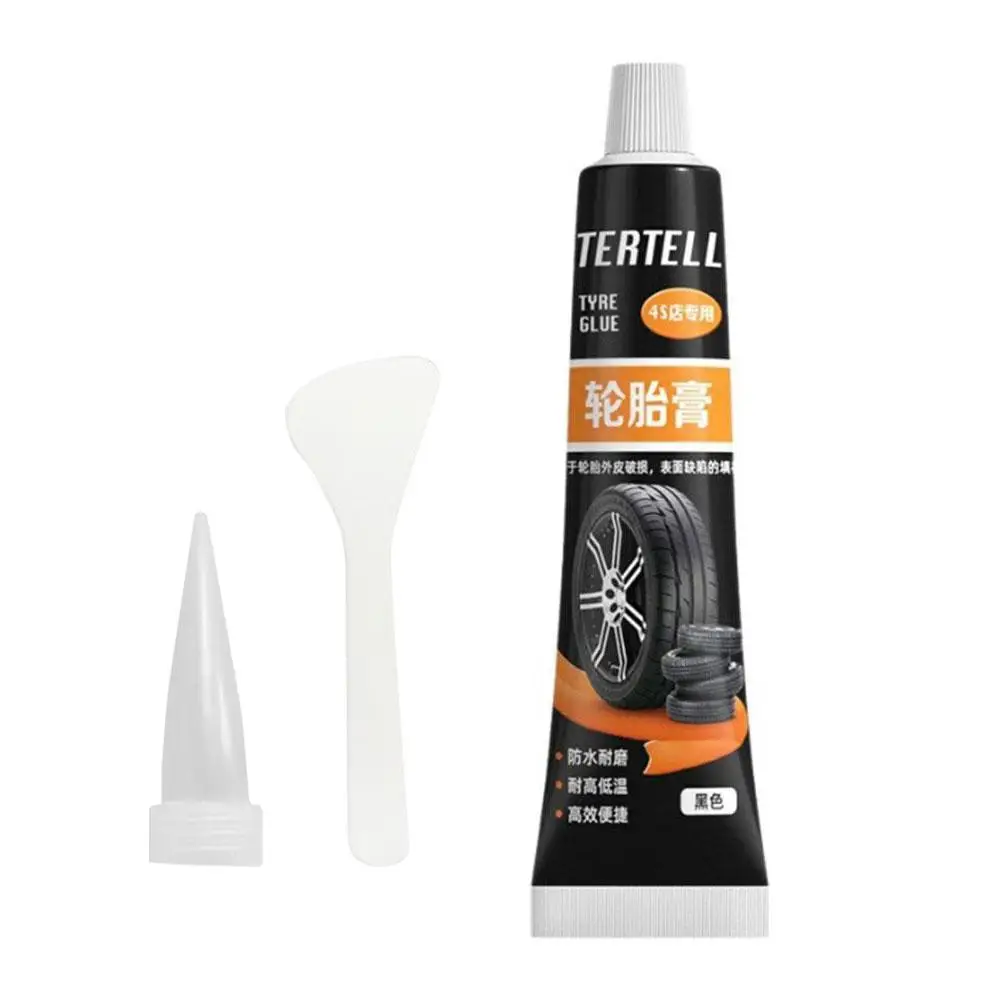 30 ml schwarzer Reifenreparaturkleber, flüssiger, robuster, verschleißfester, nicht korrosiver Gummikleber für Werkzeuge zur Reparatur von Motorradreifenpannen – Detail 2