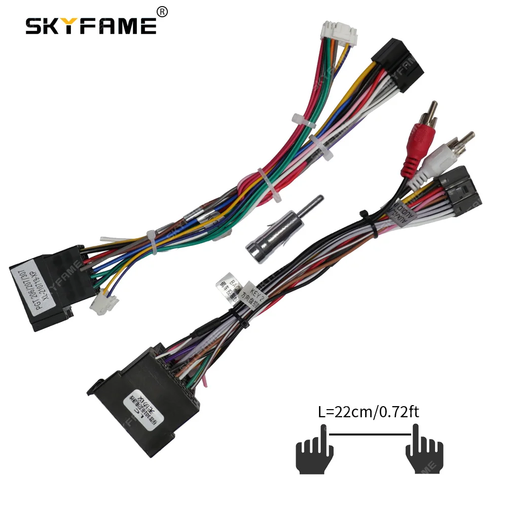 SKYFAME 16-контактный автомобильный жгут проводов, адаптер Canbus Box, декодер для Peugeot 206 307 Citroen C2 RP5-PA-104 PA-SS-01