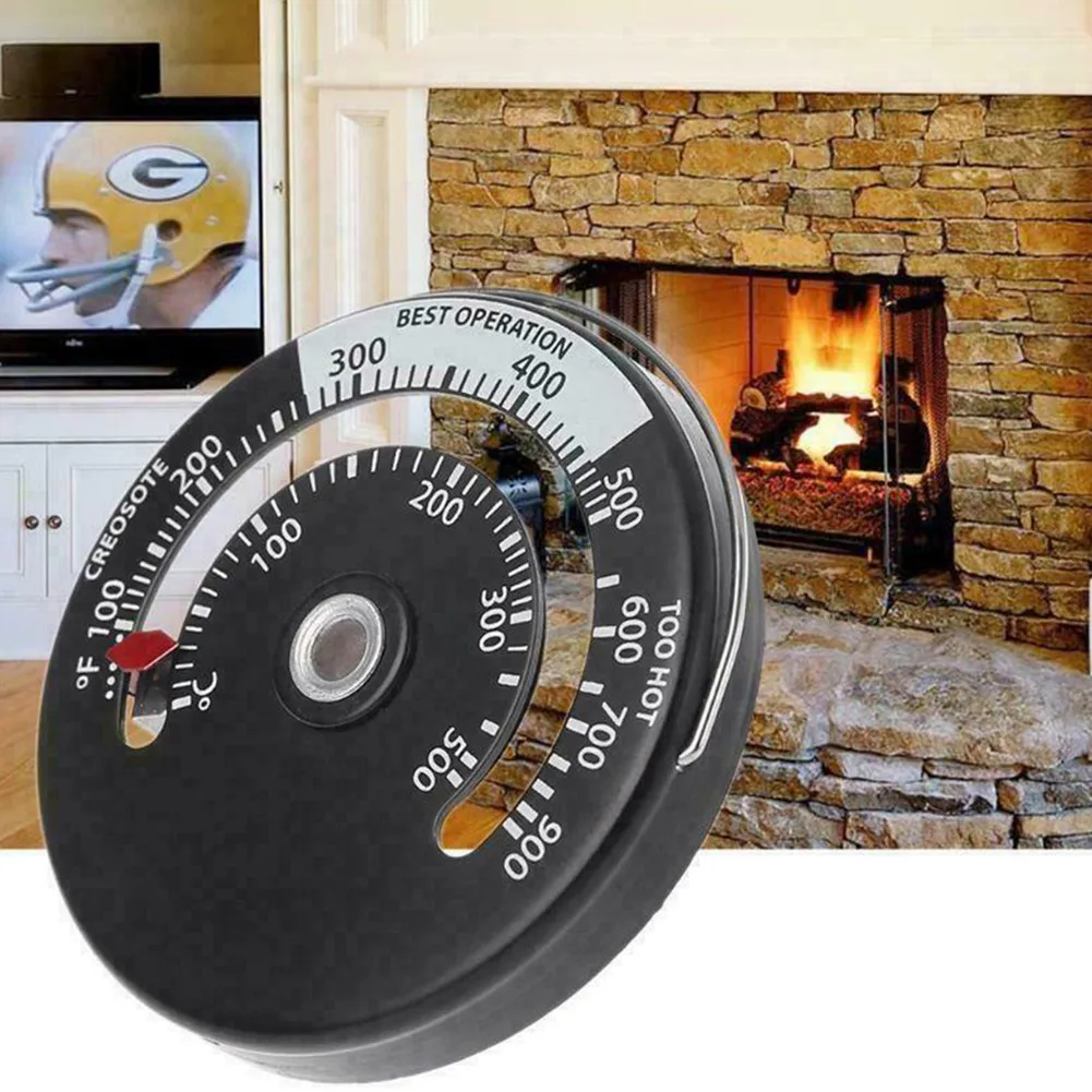 Easy To Install Thermometer Temperature Monitor Magnetic Gauge Stove Thermometer Wood Burner 6.3cm*0.9cm Flue Log