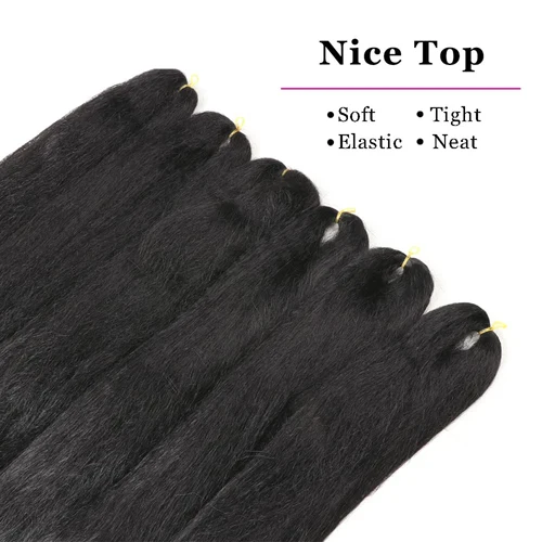 Imagen 2 del producto Extensiones de cabello trenzado Jumbo ombré preestirado sintético púrpura para mujeres y niños 6 unids/lote pelo de ganchillo juego de agua caliente Kanekalon