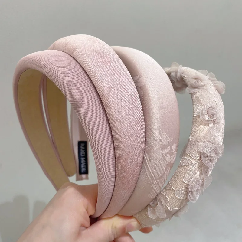 

Fashionable rose headband pink style temperament headband headband 2025 new hair accessory headpiece