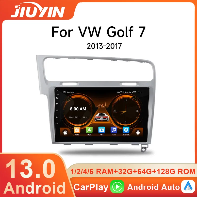 

JIUYIN AI Voice Wireless CarPlay Android Auto Radio for Volkswagen VW Golf 7 2013-2017 Car Multimedia Player GPS 2din Autoradio