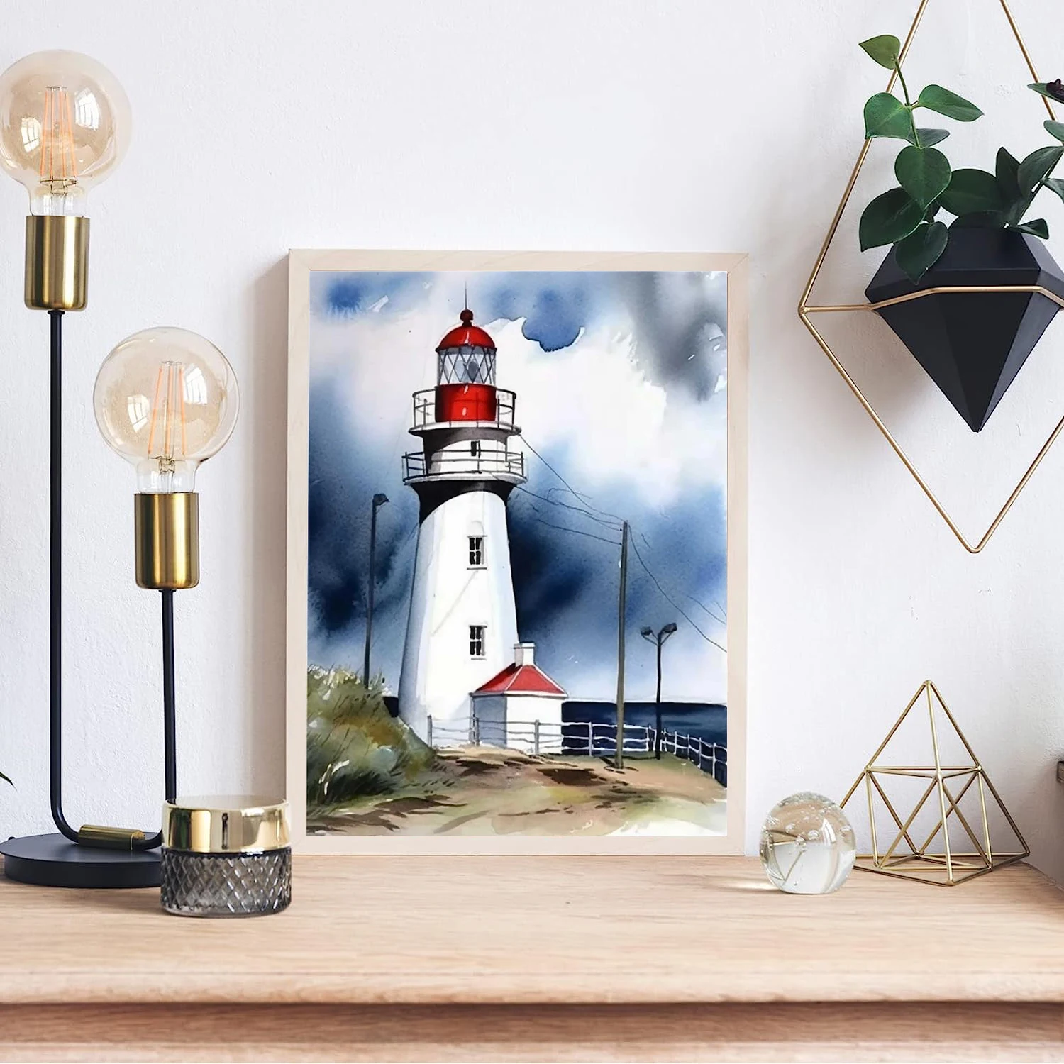 1pc DIY 5D Diamond Painting Full Diamond Tall Lighthouse Diamond Painting,Handmade Home Art Gift Diamond Painting Kit