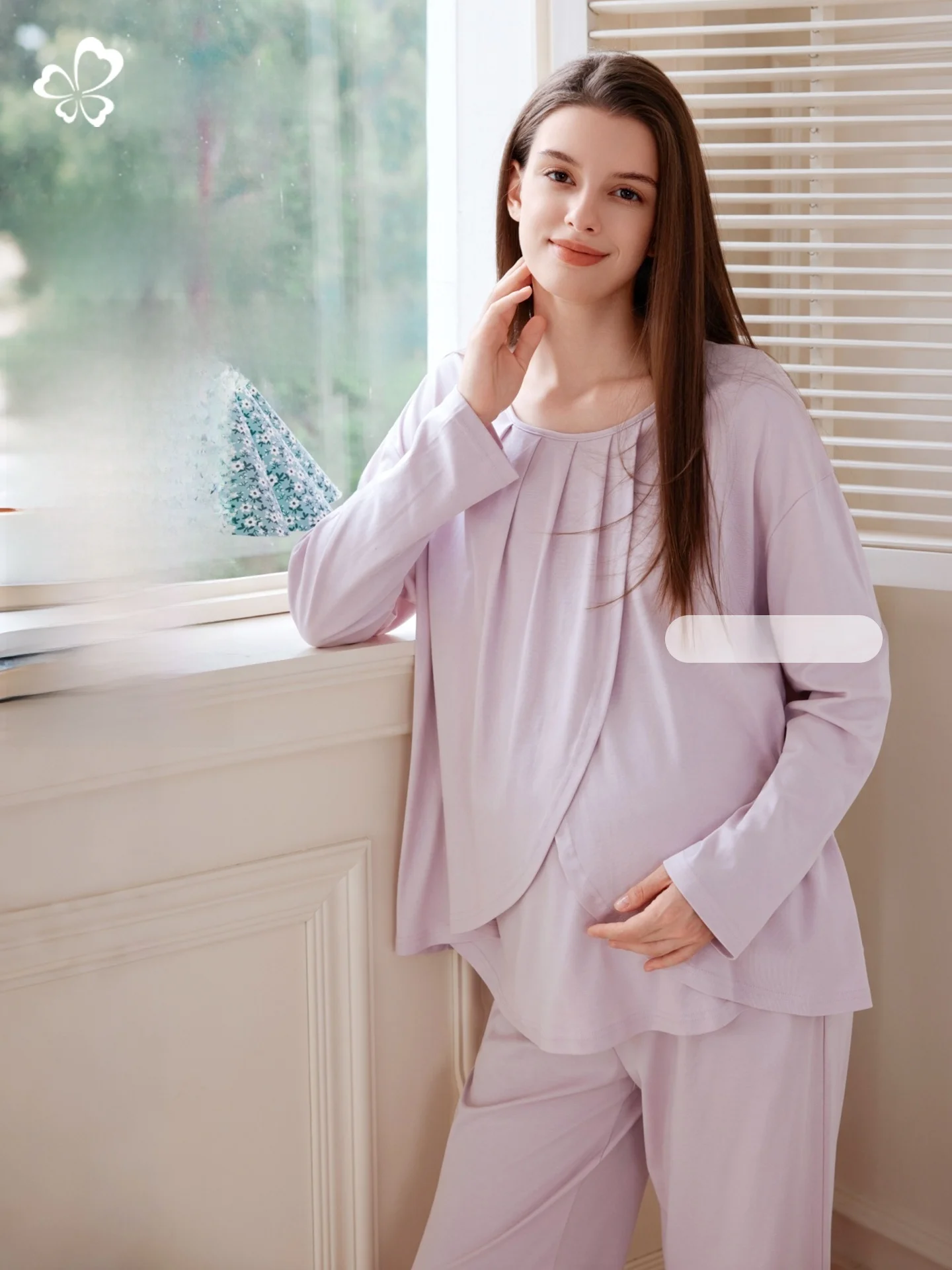 pure-cotton-sleepwear-maternity-set-for-pregnant-women-and-postpartum-nursing-comfortable-home-clothes-spring-autumn-use
