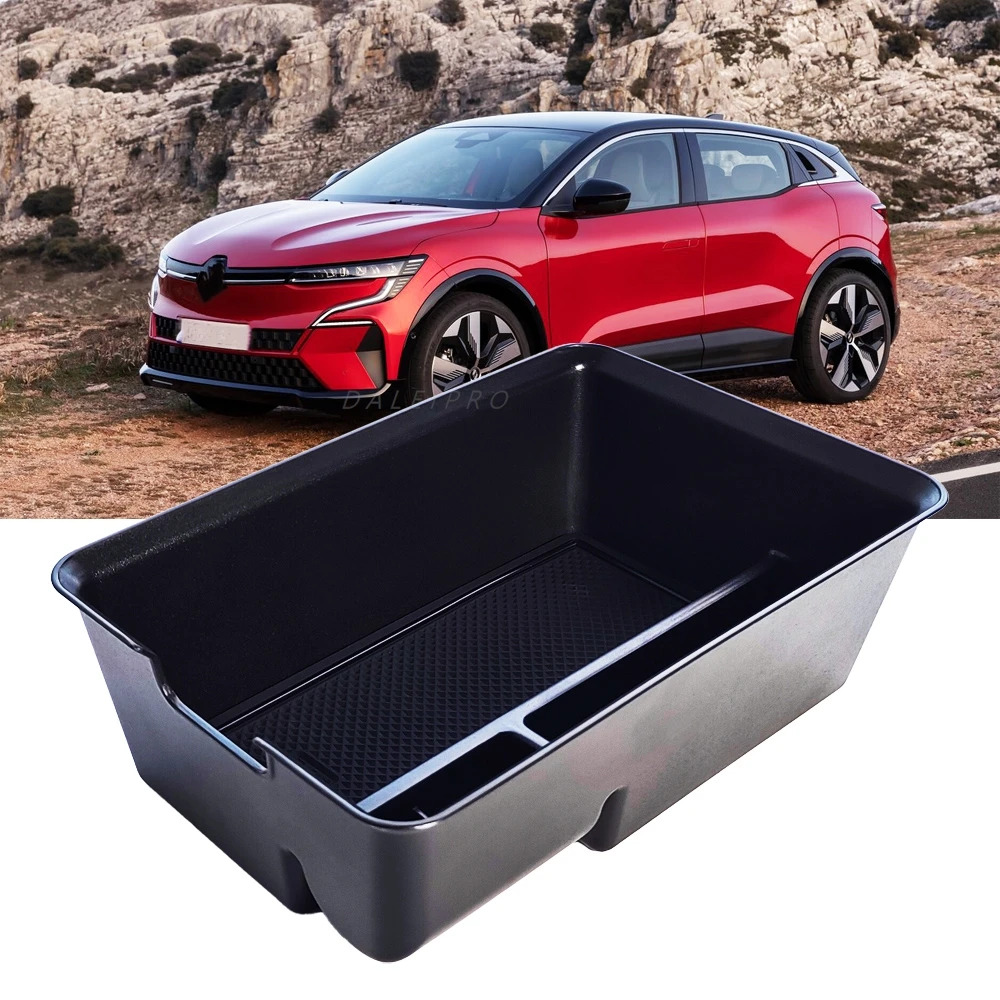 For Renault Megane E-Tech 2022 2023 Car Armrest Storage Box Center Console Organize Tray Central Tidying Interior Accessories