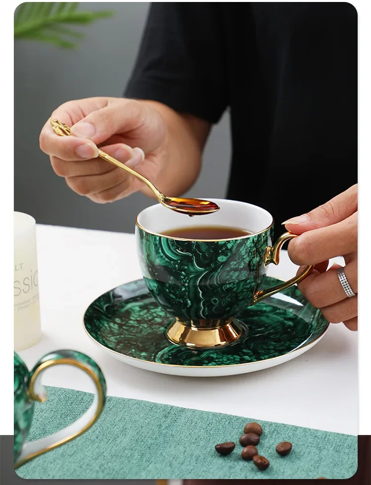 Nordic Luxury Bone China Coffee Cup Set Porcelain Tea Set Advanced Cup Ceramic Mug Sugar Bowl Creamer Teapot Coffeepot Drinkware