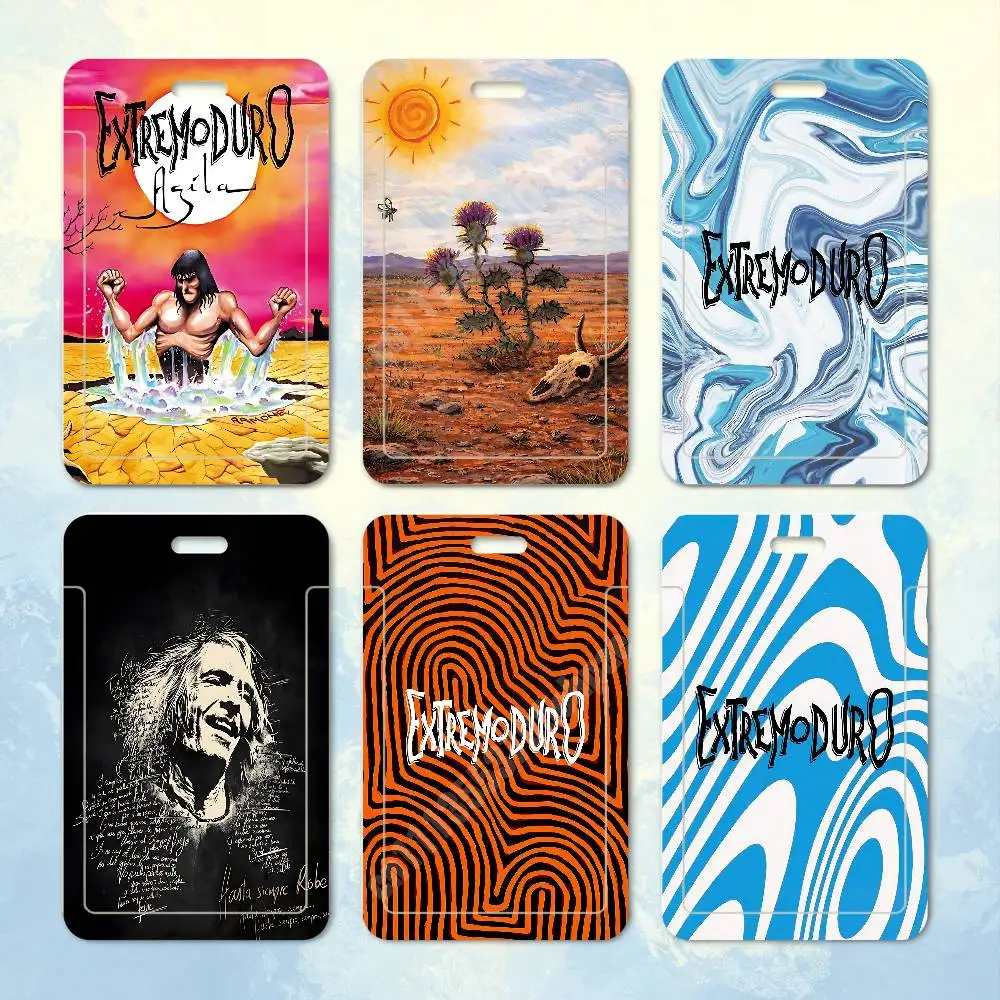 E-Extremoduro Band Roberto Robe Iniesta Plastic Card Holder Worker ID Card Clear Transparent Employee Visitor Pass
