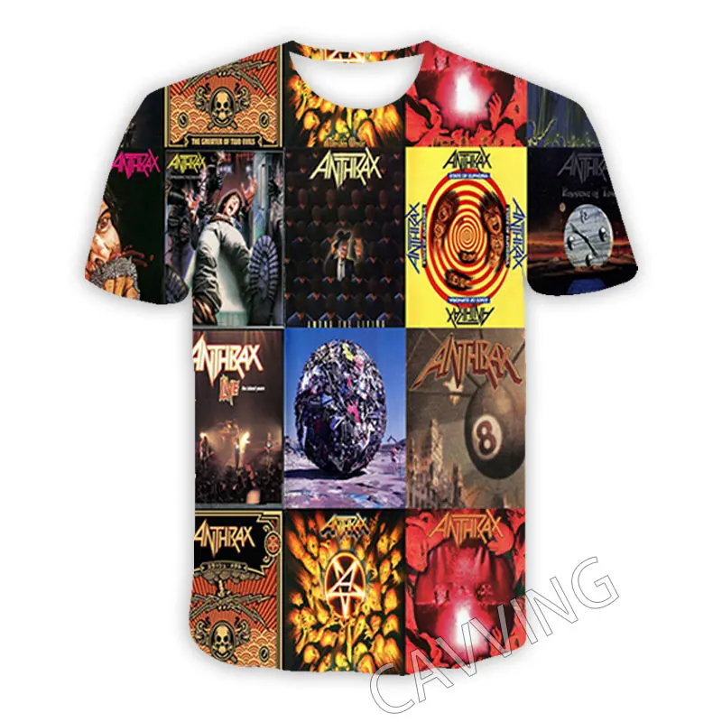 New Fashion Women/Men's 3D Print  Anthrax Rock   Casual T-shirts  Hip Hop Tshirts Harajuku Styles Tops Clothing    T02