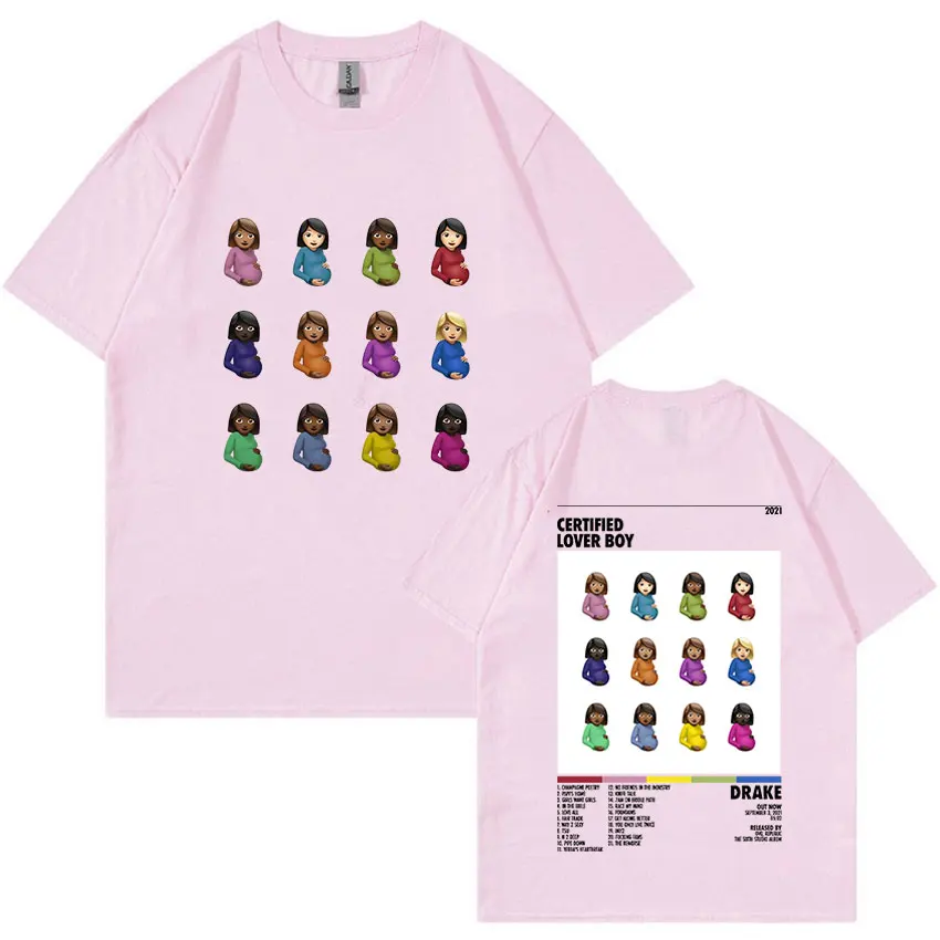 Rapper Drake Certified Lover Boy Album Print Grafik-T-Shirt Unisex Hip Hop Fashion T-Shirt Herren 100 % Baumwolle Übergroße T-Shirts – Detail 5