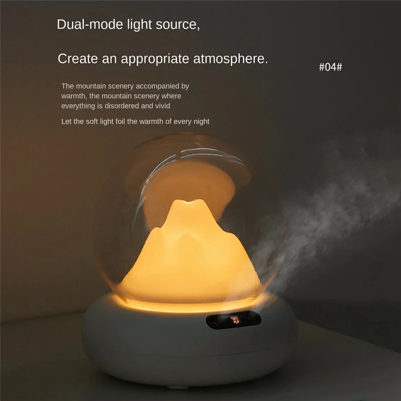 2L High Volume Air Purification Humidifier Aromatherapy Essential Oil Diffuser with Atmosphere Light for Bedroom Home