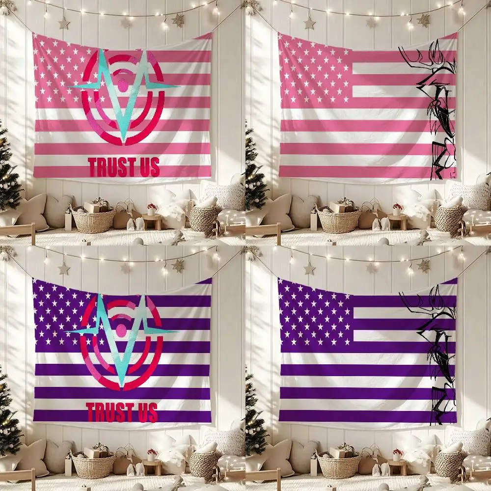 H-Hazbin H-Hotel Flag Digital Printing Banner for Garage Wall Out Door Decoration