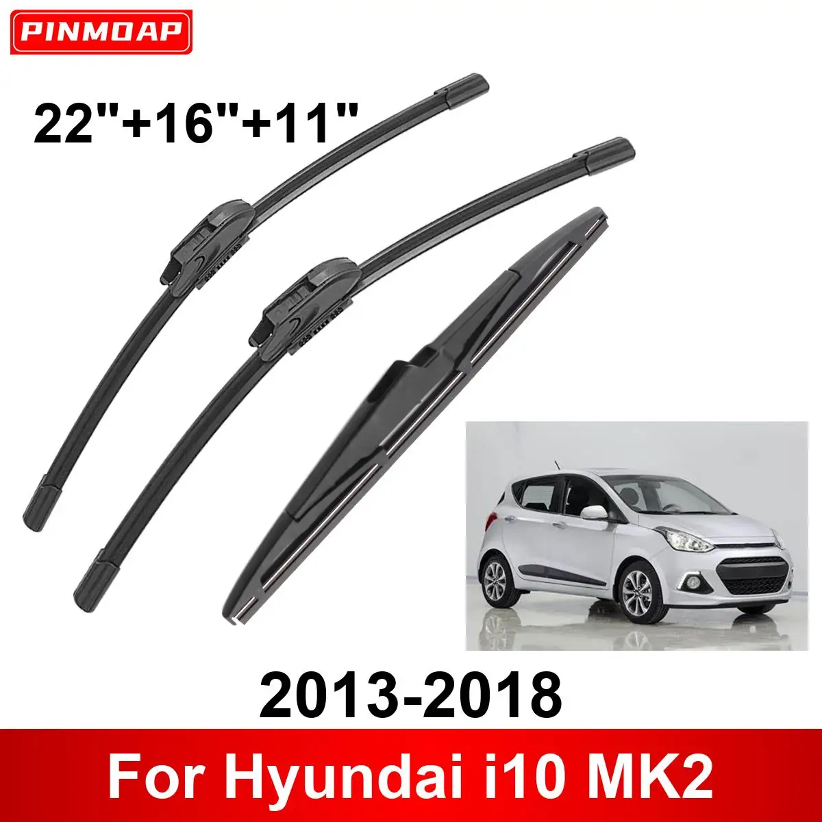 

Автомобильные щетки стеклоочистителя для Hyundai i10 MK2 2013-2018, 3 шт.