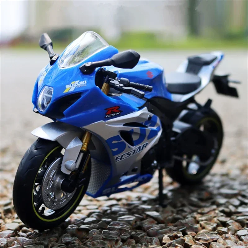 Modelo de motocicleta de carreras de aleación Suzuki GSX-R1000R Aprilia RSV4, 1:12, fundición a presión, modelo de motocicleta de Cross-Country,