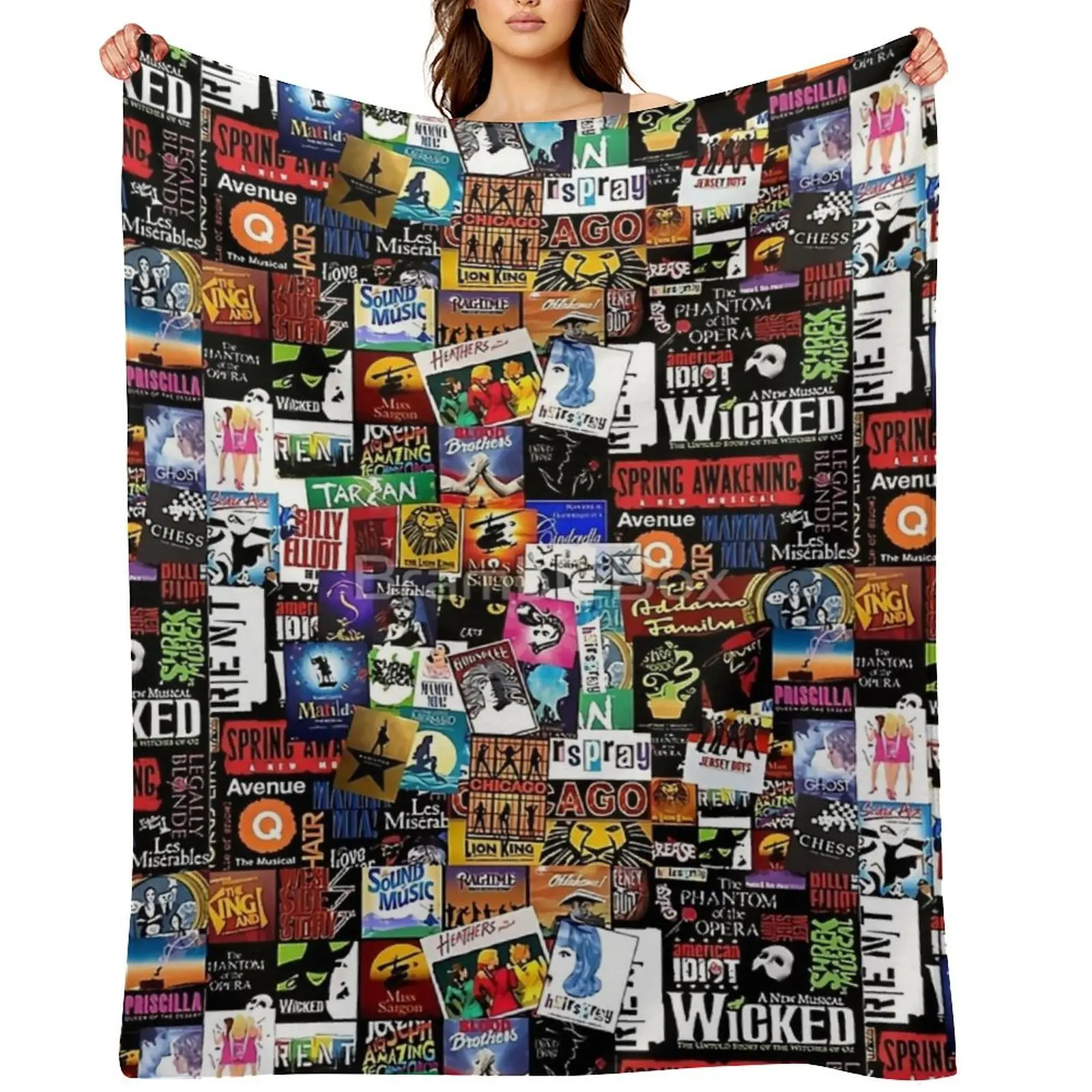 

Collage II Musical Throw Blanket Thin Sofa Throw decorative Polar Blankets