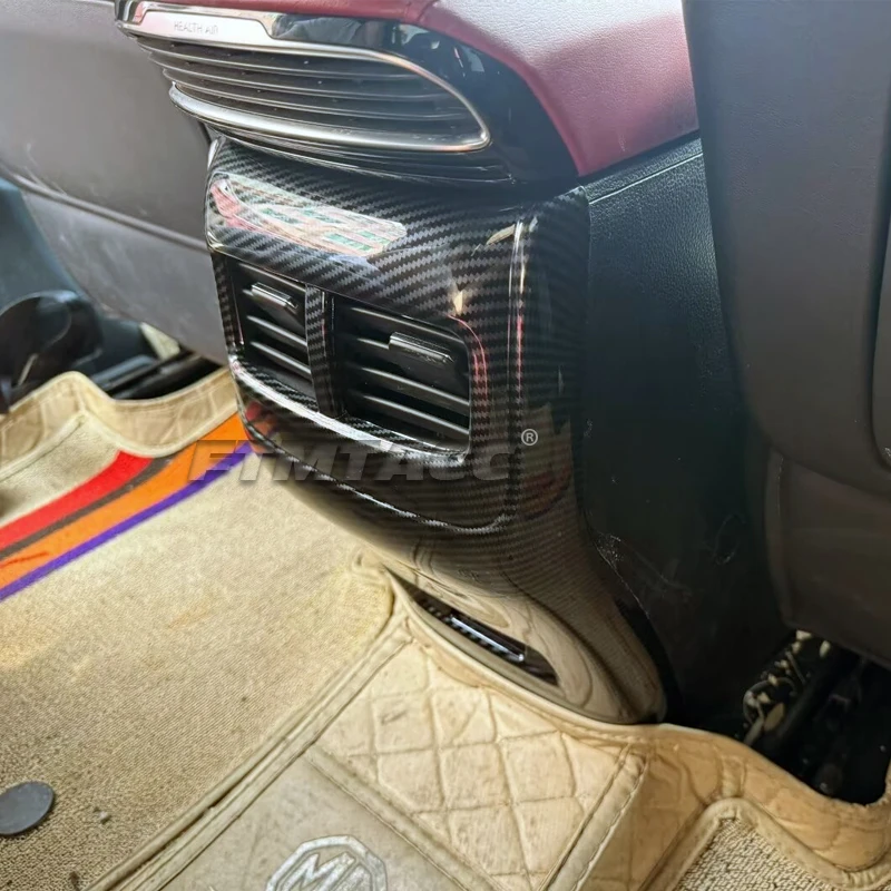 For MG HS 2018-2023 ABS Car Rear Air Condition Vent Outlet Frame Anti-Kick Panel Armrest Box Cover Trim Interior Accessories