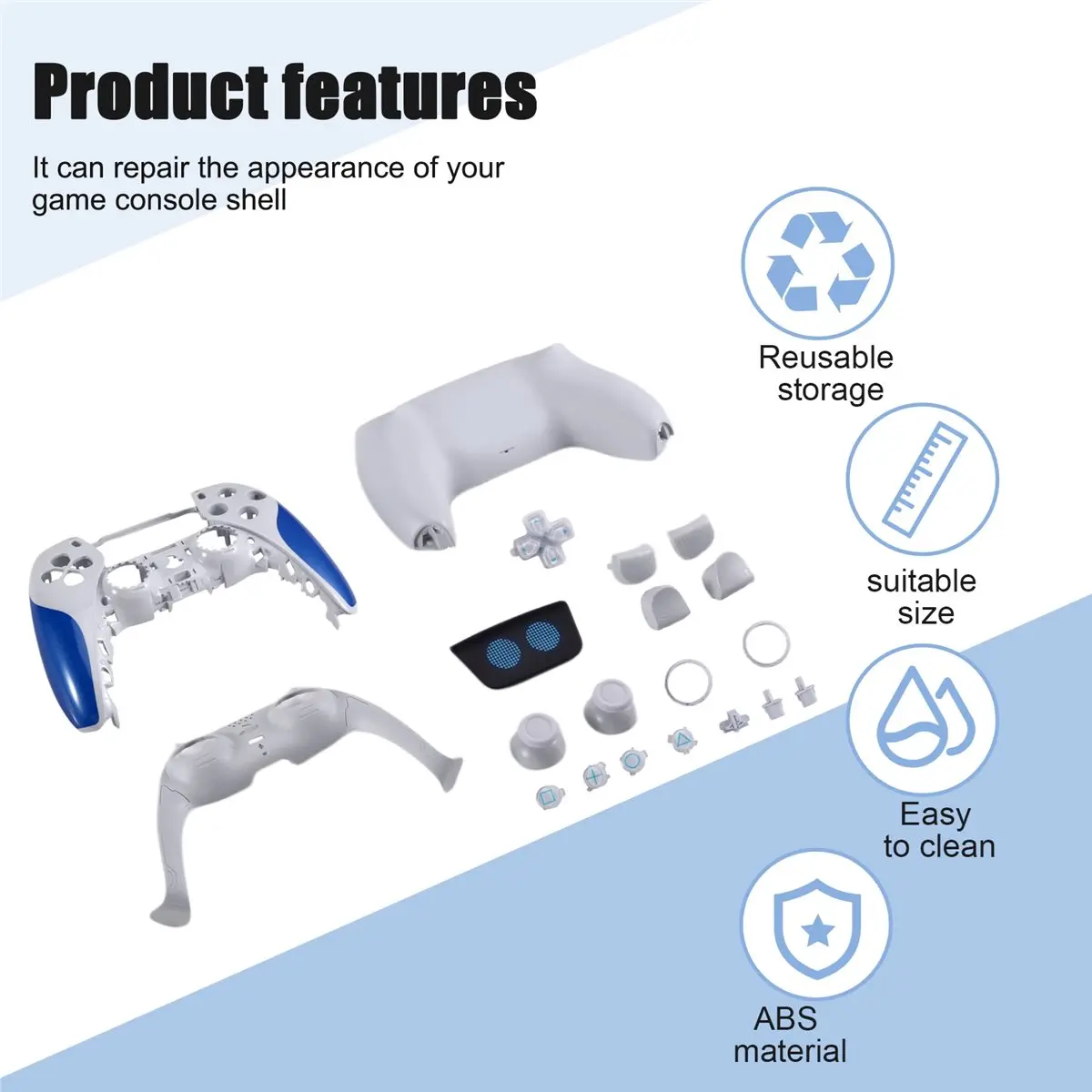 2026 New Replacement Full Housing Shell Case Cover for Console Repair Parts Front Back Plates for Accessories