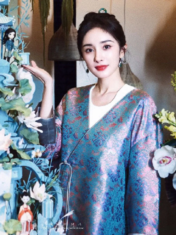 Celebrity Yangmi Traditional Clothing Chinese Outside Overcoat