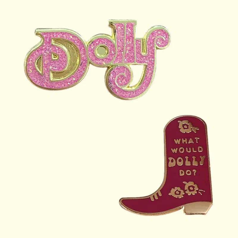 Perfect Quality A Spirited Homage To Female Singer WWDD What Would Dolly Do? Country Music Boots Enamel Pins Humor Jewelry Gifts