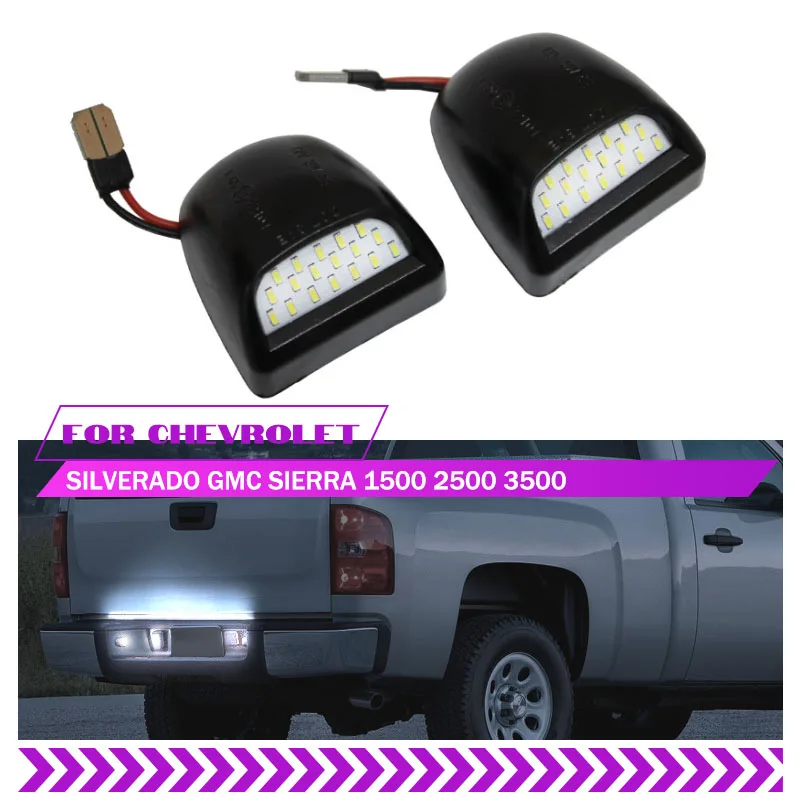 

18 светодиодный подсветка номерного знака для Chevrolet Silverado 1500 2500 3500 подчеркивающий GMC Sierra Suburban Tahoe Cadillac Escalade 6000K