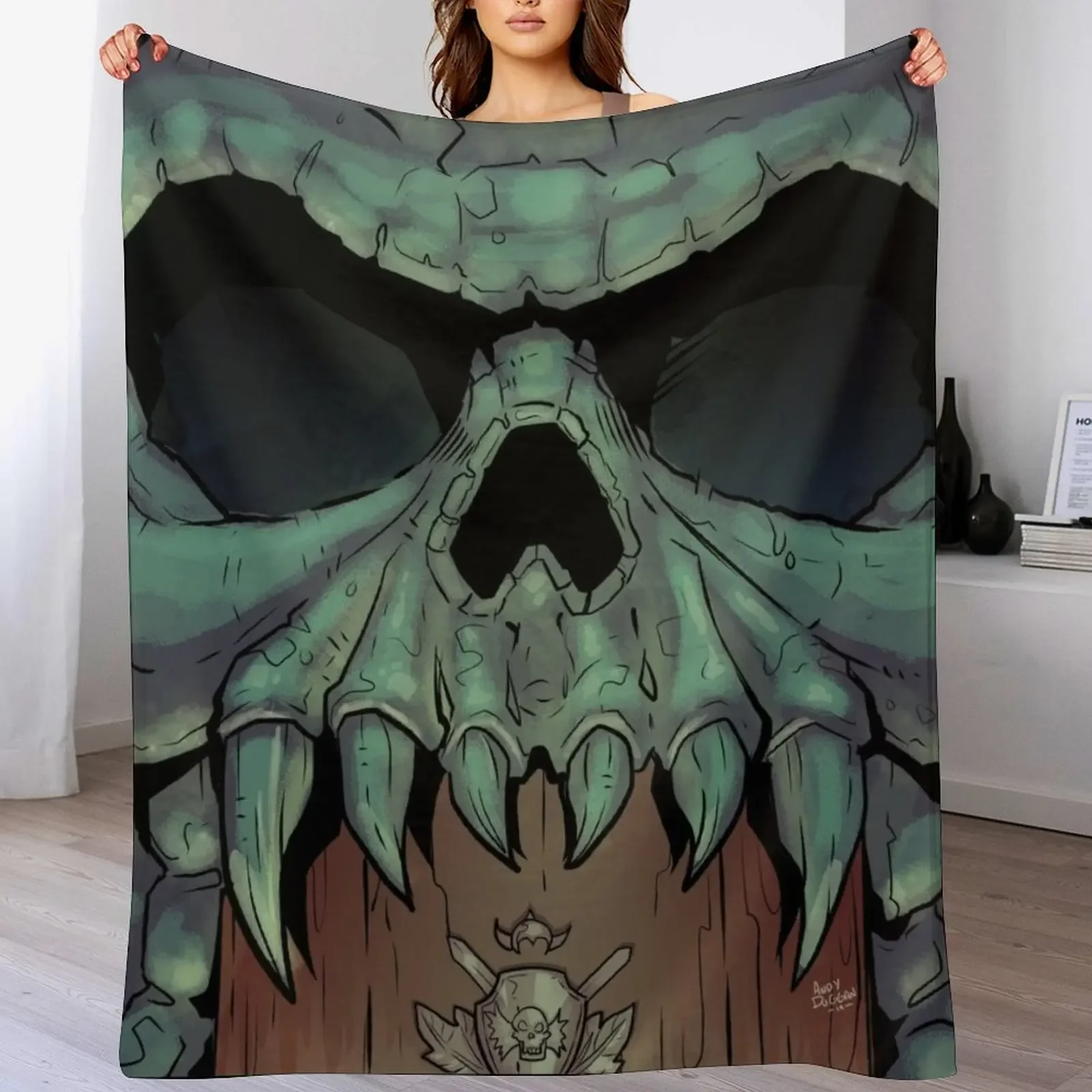 

Castle Gray fantasy skull Throw Blanket Blankets For Bed Soft Beds Blankets For Sofas Luxury Thicken Blankets