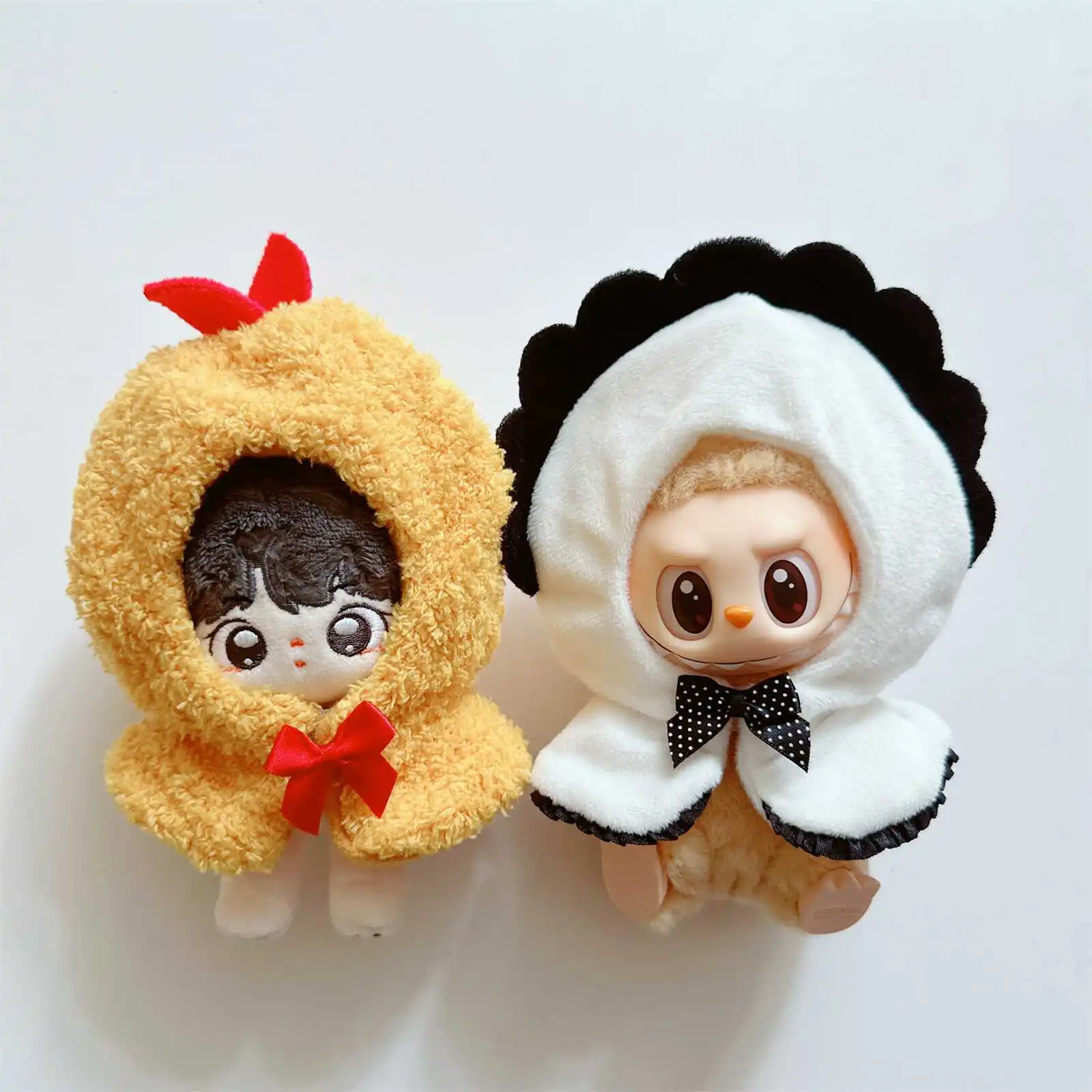 

10cm Cotton Doll Clothes Fried Shrimp Oyster Cape Cloak 17cm Labubu Plush Doll Clothing Accessories