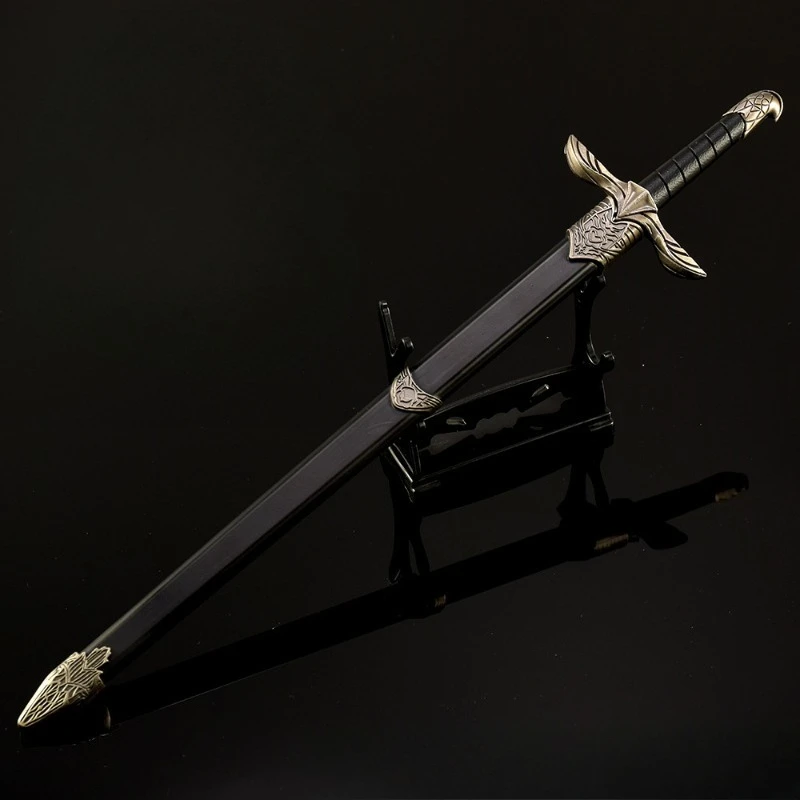 Assassin's Creed 30 cm/11.8in Metalen Zwaarden Model Rekwisieten Samurai Wapen Katana Cosplay Game Randapparatuur Vriendje Gift Outdoor speelgoed