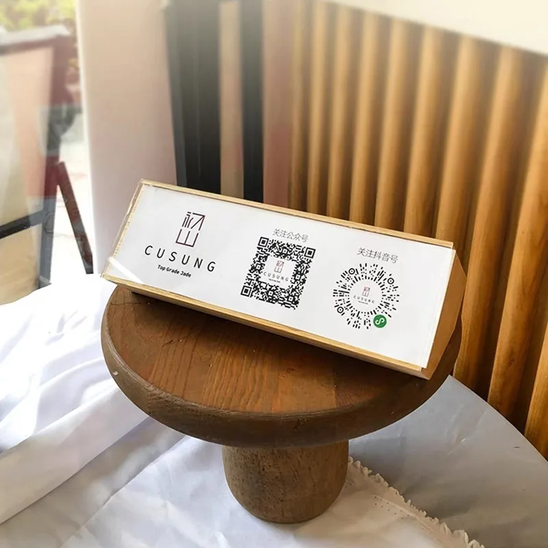78X22MM Small Acrylic Sign Holder Display Stand Table Number Menu Name Card Holder Mini Price Label Paper Tags