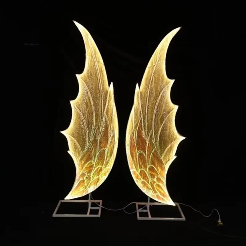 I311 wedding props feather road lead wrought iron decoration wedding stage background decoration organza decoration